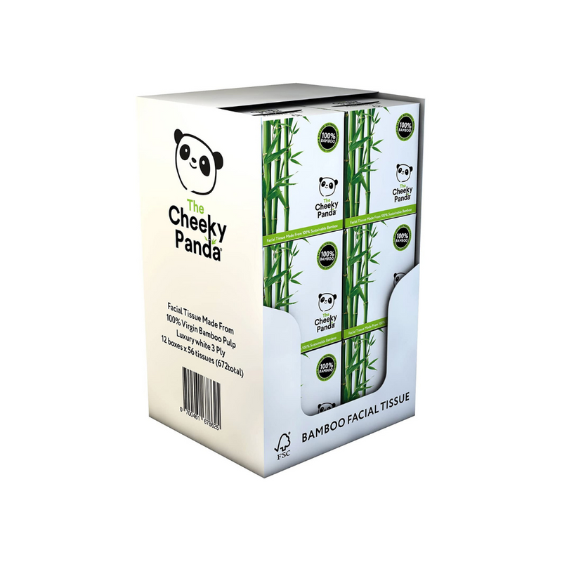Bamboo Tissues | 12 Cube Boxes | Eco Friendly - Cheeky Panda