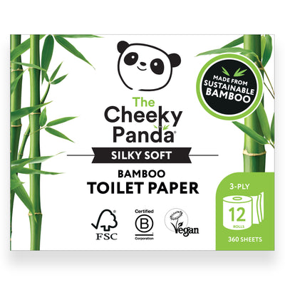 Bamboo Toilet Paper | 12 Rolls x 360 Sheet - The Cheeky Panda US
