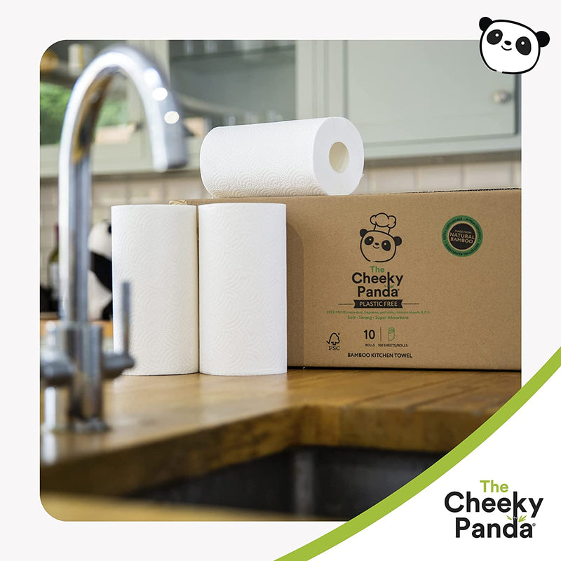 Bamboo Paper Towels  | 10 Rolls | Eco Friendly - Cheeky Panda