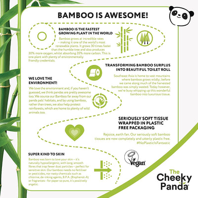 Bamboo Toilet Paper | 24 Rolls | Eco Friendly - Cheeky Panda