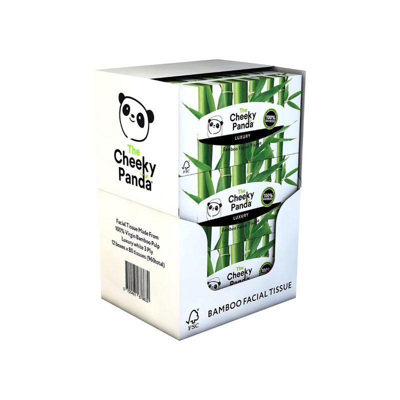 Bamboo Tissues | 12 Flat Boxes | Eco Friendly - Cheeky Panda